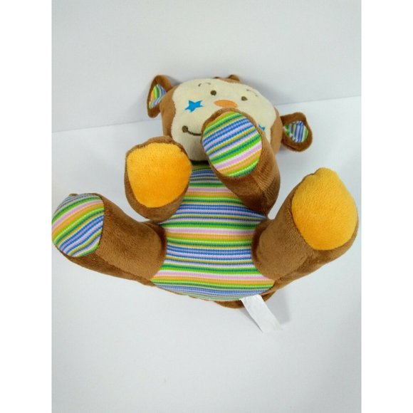 Wondertreats Inc 8" Tan Monkey Blue Star Cheek Plush Stuffed Animal Toy Soft Eye - Picture 9 of 10
